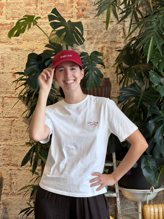 Iconic “SINGLE CLUB” Hat - “WANNA DATE?” Back