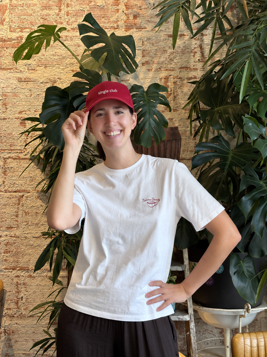 Iconic “SINGLE CLUB” Hat - “WANNA DATE?” Back