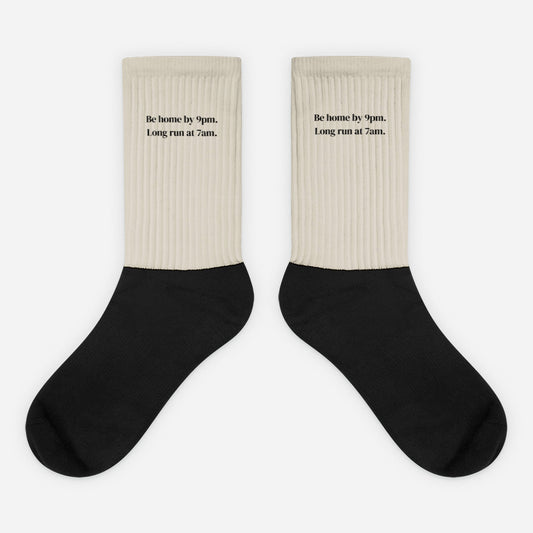 Be Home By 9pm Socks