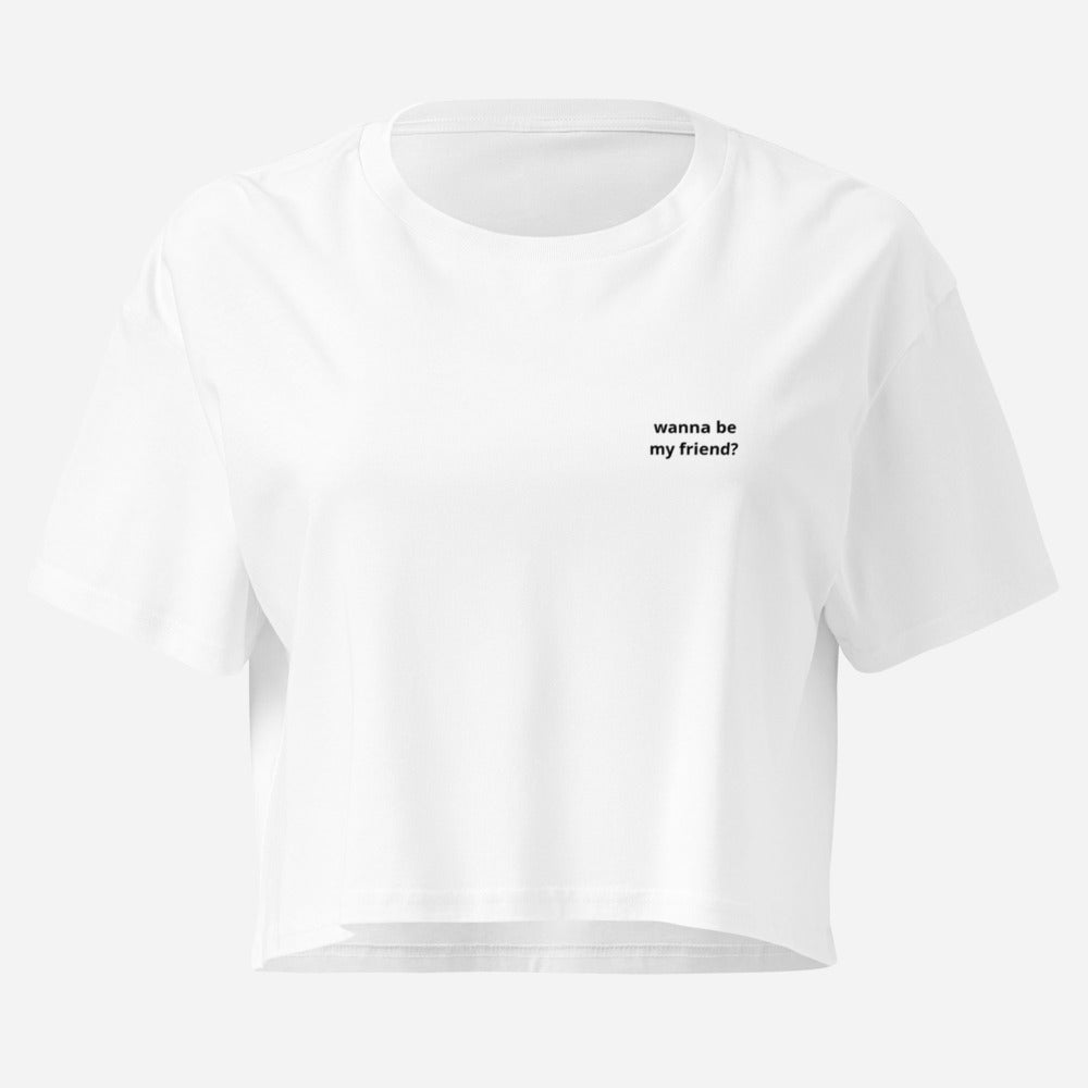 Wanna Be My Friend? (QR Code) - Crop Top